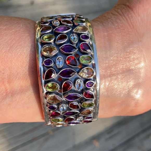 Jewelry - Jeweled Cuff Sterling